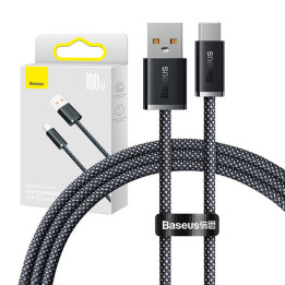 USB kabelis uz USB-C Baseus Dynamic Series, 100W, 1m (pelēks)