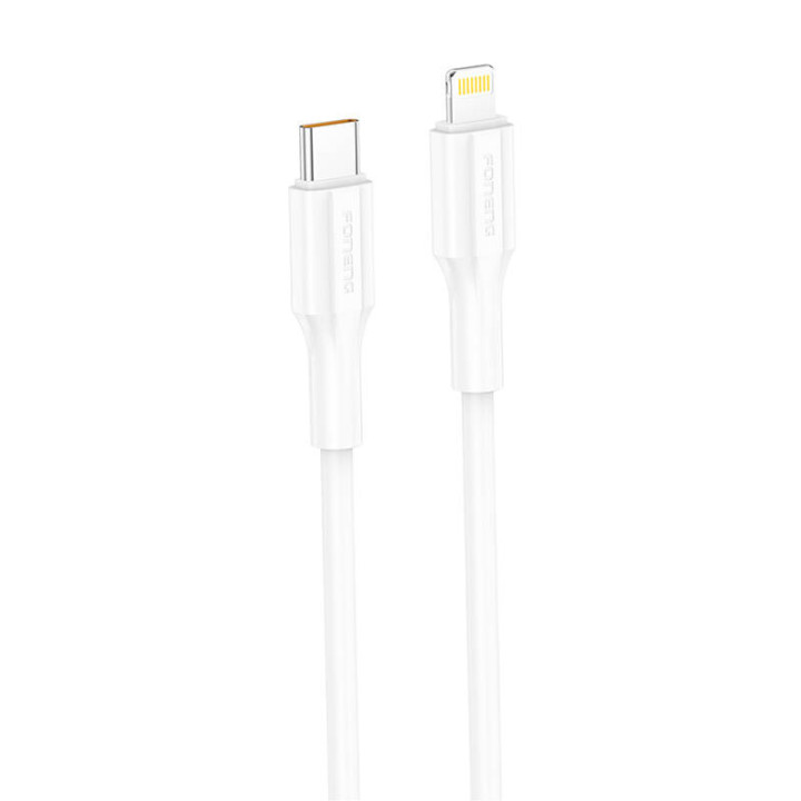 Foneng XS01 PD27W USB-C uz Lightning kabelis, 1m (balts)