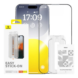 Privatumo apsauga Grūdinto stiklo „Baseus Sapphire iPhone 15 Plus“.