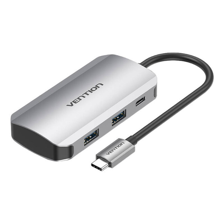 USB-C dokkimisjaam 4x USB3.0-ga, PD 0,15 m Vention TNBHB (hall)