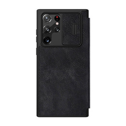 Kotelo Nillkin Qin Leather Pro SAMSUNG S22 Ultralle (musta)