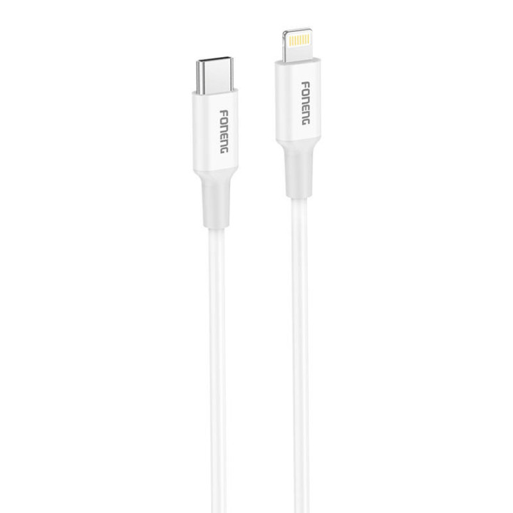 USB-C-kaapeli Lightning Foneng X106 PD27W, 1,2m (biały)