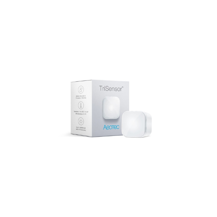 Aeotec TriSensor (3-in-1 sensor: motion sensor, temperature sensor and light intensity sensor), with Z-Wave protocol (ZWA005)
