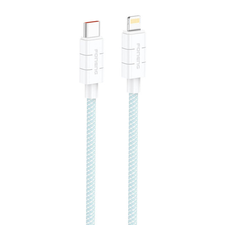 Foneng XS02 PD27W USB-C prie Lightning kabelis, 1,2 m (mėlynas)
