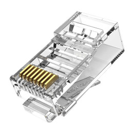 Modulinis kištukas RJ45 Cat.6 UTP Connector Vention IDDR0-10 Skaidrus 10 vnt.