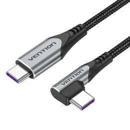USB 2.0 leņķa kabelis Ventilācijas atvere TAKHG C līdz C 5A 1,5 m (pelēks)