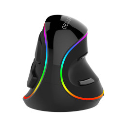Laidinė vertikali pelė Delux M618Plus 4000DPI RGB