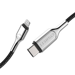 USB-C kabelis TO Lightning Cygnett Armored 30W 2m (melns)