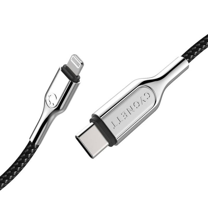 USB-C-kaapeli Lightning Cygnett Armored 30W 2m (musta)