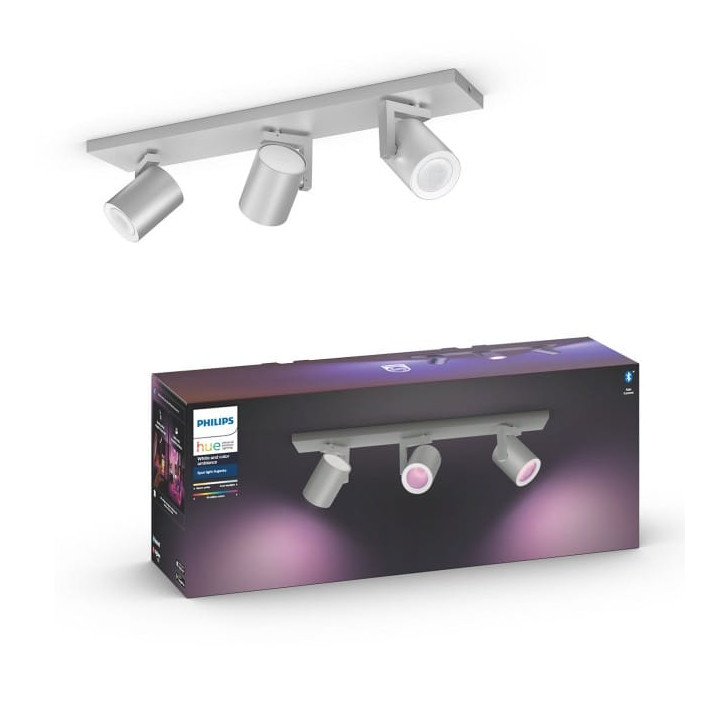Philips Hue lubinis šviestuvas Argenta plokštelinis/spiralinis aliuminio 3x5,7W