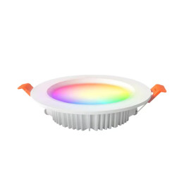 Gledopto GL-D-015P Zigbee Pro (Zigbee 3.0 + RF-vastaanotin) älykäs upotettu LED-alasvalo valkoisella kehyksellä, erittäin litteä