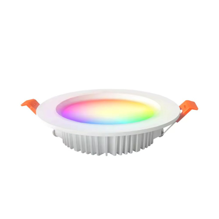 Gledopto GL-D-015P Zigbee Pro (Zigbee 3.0 + RF uztvērējs) viedais padziļināts LED leju apgaismojums ar baltu rāmi, īpaši plakans