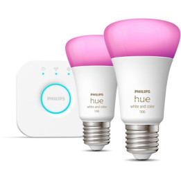 Мост Philips Hue + 2x E27 9 Вт RGBW