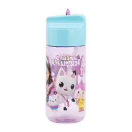 Ūdens pudele ar salmiņu bērniem STOR 21236 430 ml Gabby's Dollhouse (rozā un zilā krāsā)