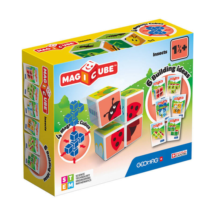 Magicube Printed Insects magnetklotsid + kaardid 7 tk GEOMAG GEO-121