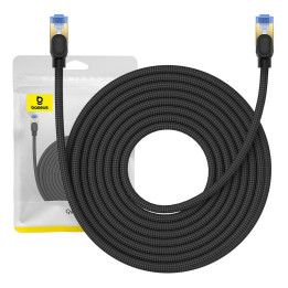 Põimitud võrgukaabel Cat.7 Baseus Ethernet RJ45, 10Gbps, 10m (must)