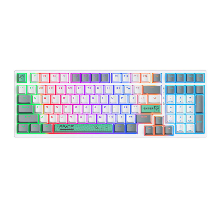 ONIKUMA G38 vadu tastatūra (98 taustiņi) Balta (QWERTY)