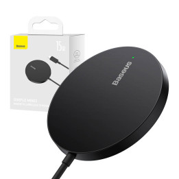 Magnetinis belaidis įkroviklis Baseus Simple Mini3 15W (juodas)