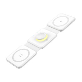 Magneettinen langaton laturi, Essager, EWXCX3-NMC02, 3w1, 15W (valkoinen)