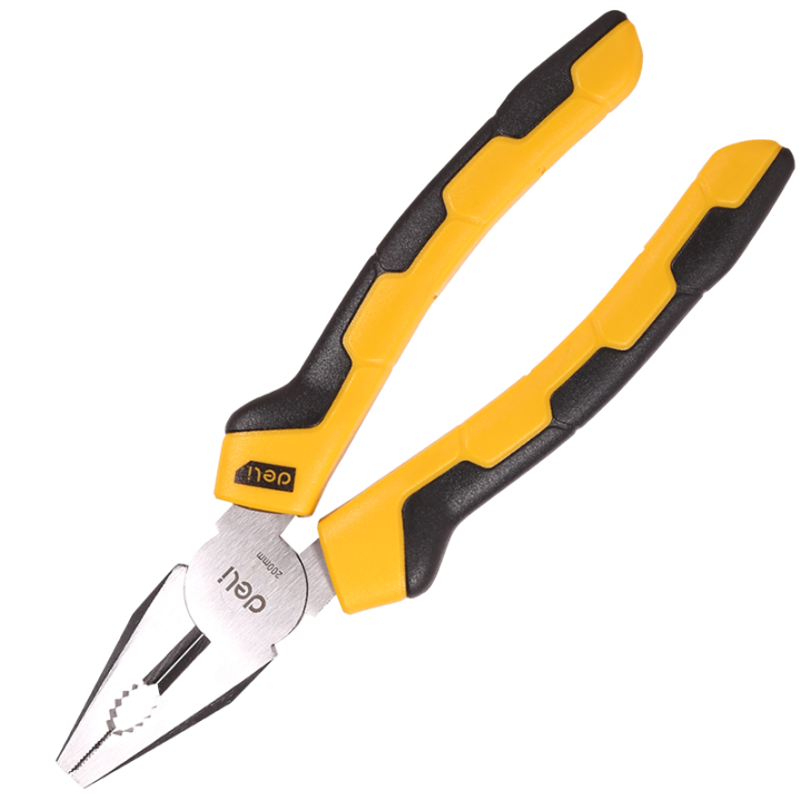 Kombinuotos replės 8 colių Deli Tools EDL2008 (geltonos)