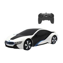 RASTAR R/C 1:24 BMW i8 nuotoliniu būdu valdomas automobilis - jautrus UV spinduliams (balta ir geltona)
