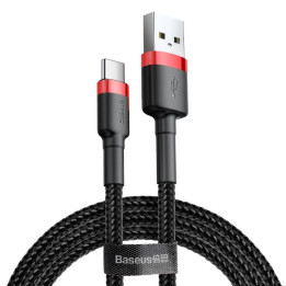 Кабель Baseus Cafule USB-C 2A 2м (красный+черный)