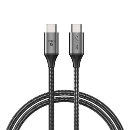 Orico 100 W USB-C uz USB-C uzlādes kabelis (melns)