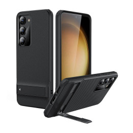 Korpuss ESR metāla statīvs Samsung S23 Ultra (melns)