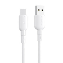 USB į USB-C laidas VFAN Colorful X11, 3A, 1m (balta)