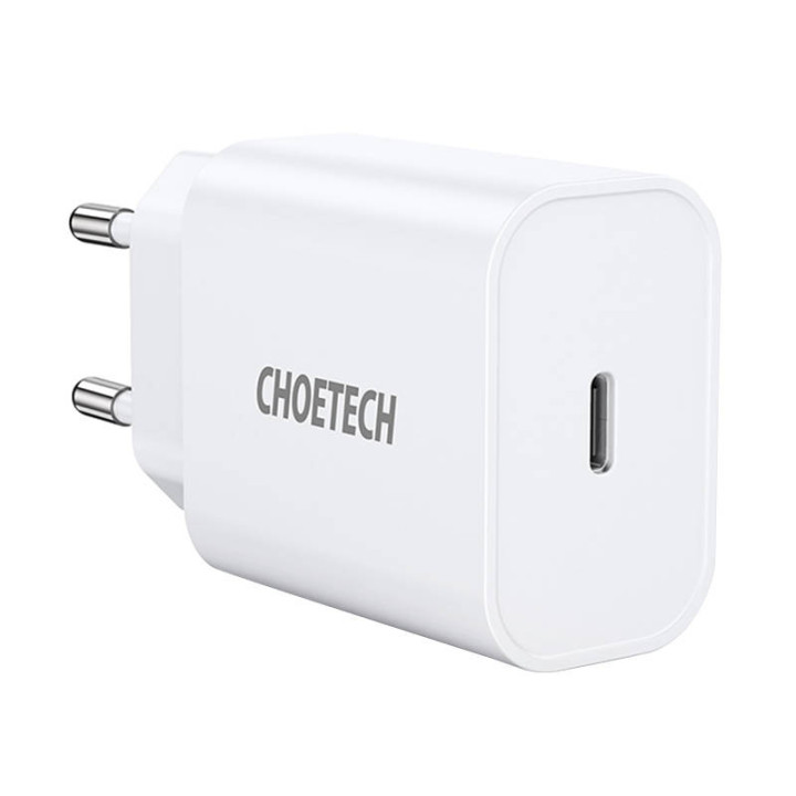 Verkkolaturi Choetech Q5004 EU USB-C, 20W (valkoinen)