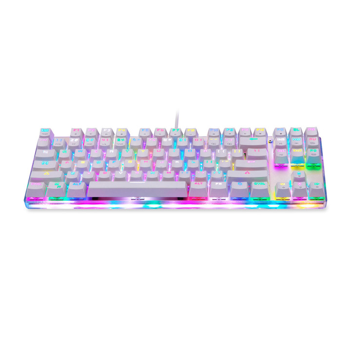 Mehāniskā spēļu tastatūra Motospeed K87S RGB (balta)