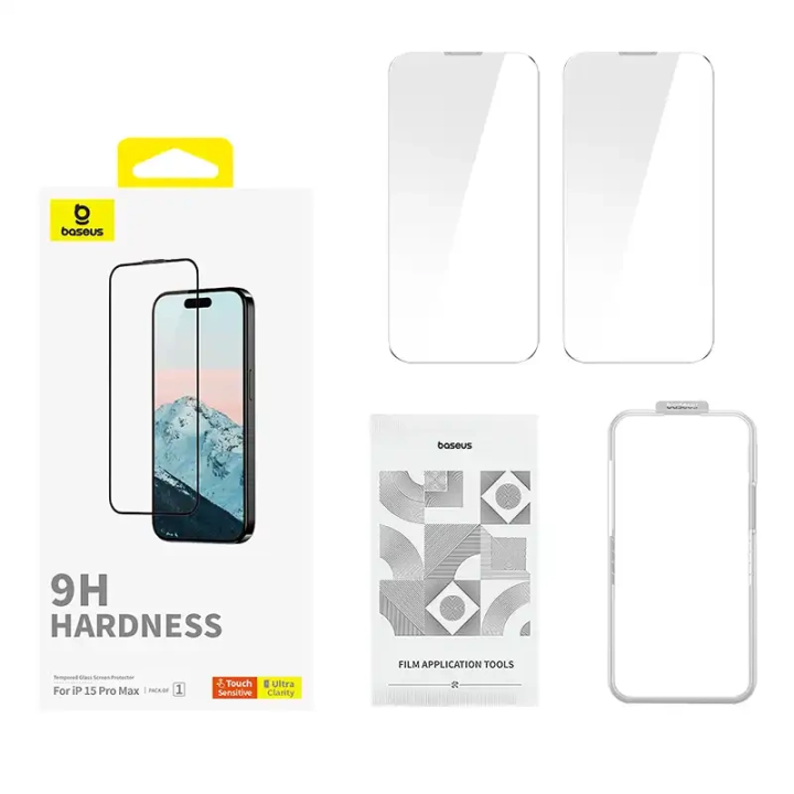 Diamond Tempered Glass Baseus 0,3 mm, skirtas iPhone 15U ProMax