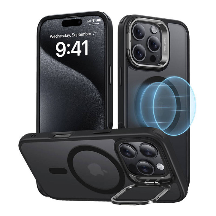 Hübriidümbris (HaloLock) ESR koos alusega iPhone 16 Pro jaoks (must)
