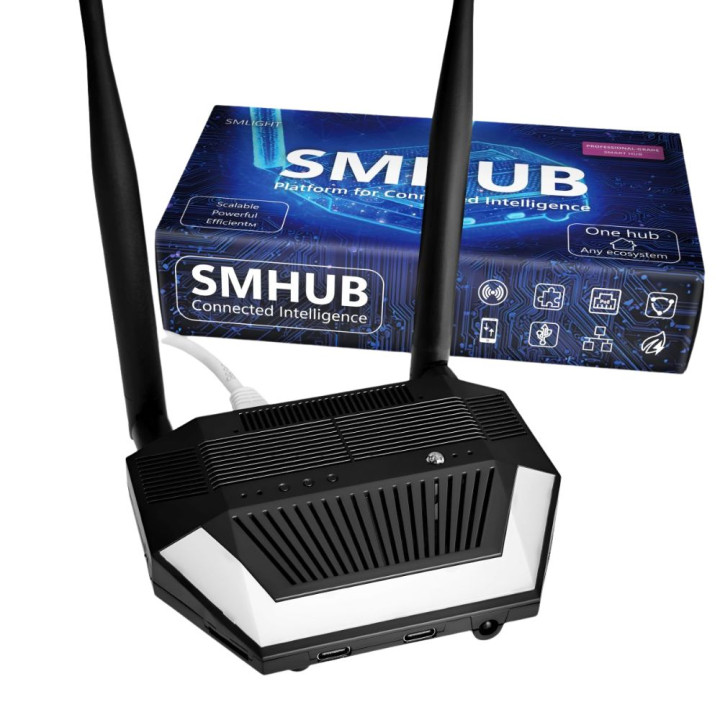 SMLIGHT SMHUB Premium – Multi-Radio Smart Home Hub, Zigbee, Thread, Wi-Fi, Bluetooth, Z-Wave, 4G/LTE, IR, Ethernet, Matter Bridg