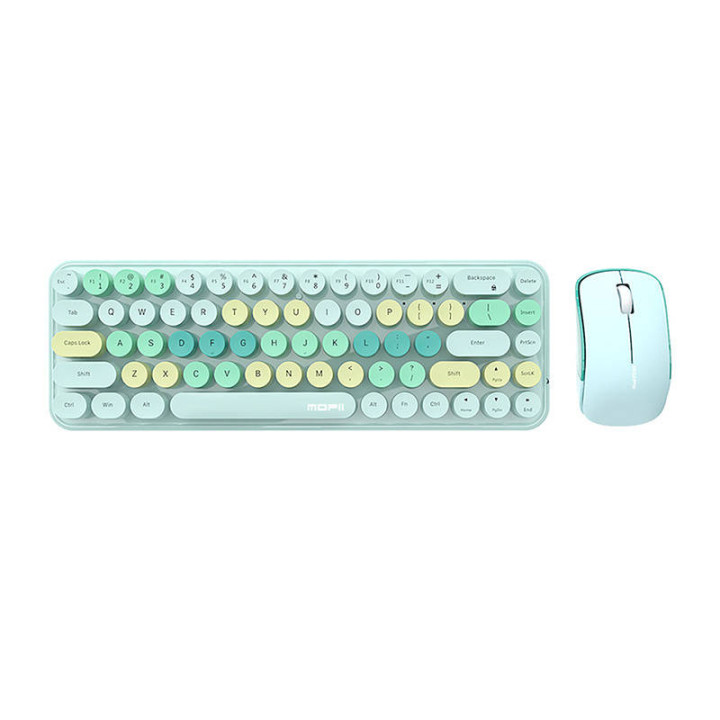 MOFII Bean 2.4G bezvadu tastatūra + peles komplekts (zaļš)