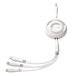 3in1 Joyroom Colorful Кабель USB-C/Lightning/Micro USB 3,5 А, 1 м (белый)