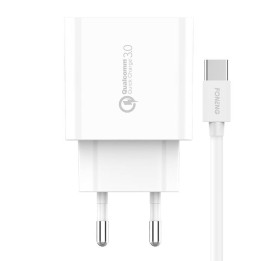 Ātrais lādētājs Foneng 1x USB EU46 18W QC 3.0+ USB Type C kabelis