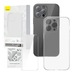 Комплект прозрачного корпуса и закаленного стекла Baseus Corning для iPhone 12 Pro