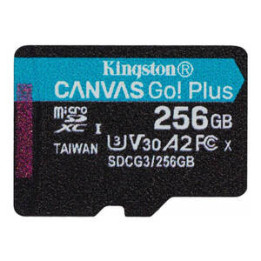 Muistikortti microSD 256GB Kingston Canvas Go Plus