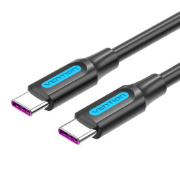 USB-C 2.0 kaabli ventilatsioon COTBG 5A, PD 100 W, 1,5 m must PVC