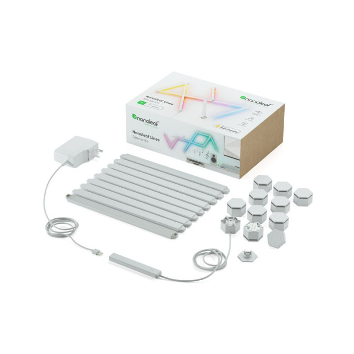 Nanoleaf Lines Starter Kit - šviesos juostelės (15 vnt., 1 valdiklis)