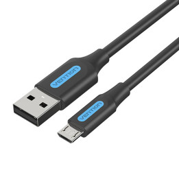 Kabelis no USB 2.0 līdz mikro USB ventilācijas atverei COLBF 2A 1m (melns)
