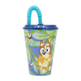 Чашка для воды с трубочкой для детей STOR 50630 430 мл Bluey (синий)