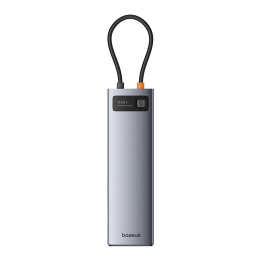 Centrmezgls 11in1 Baseus StarJoy Metal Glam Series, USB-C uz HDMI + VGA + 3 x USB 3.0 + USB 2.0+USB-C PD + RJ45 + SD/TF +3,5 mm