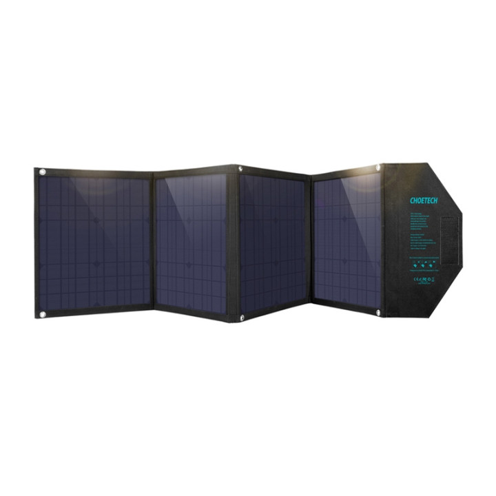 Складное солнечное зарядное устройство Choetech SC007 80 Вт (черное)