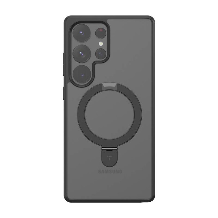 Torras Ostand -sarjan puhelinkuori Samsung S25 Ultralle (musta)