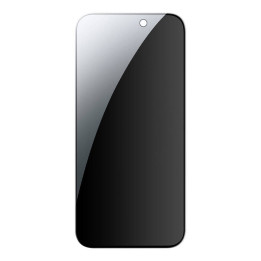 Privātuma rūdīta stikla ESR priekš iPhone 15 1 gab. (melna mala)