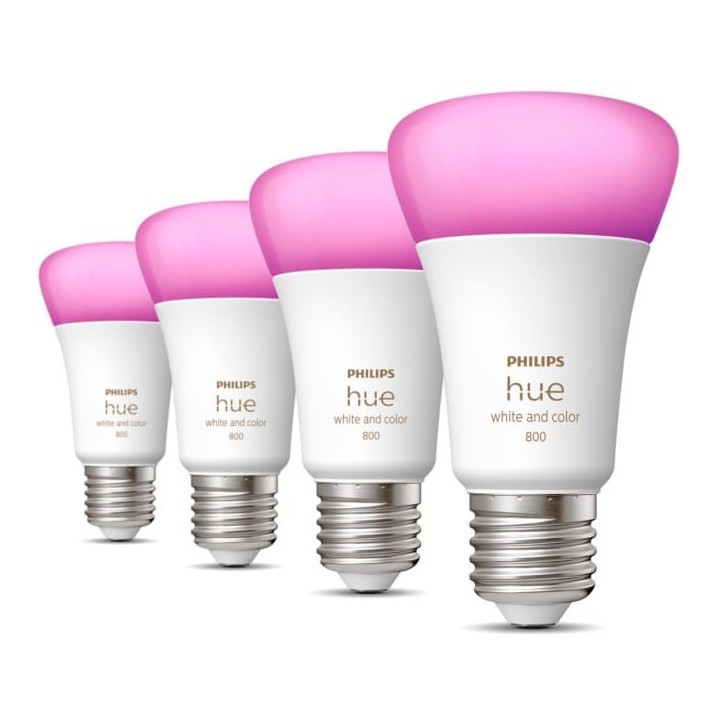 Philips Hue E27 6,5W RGBW BT 4 pak