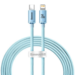 Baseus Crystal Shine USB-C uz IP kabelis, 20W, 2m (zils)