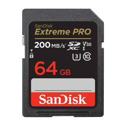 Mälukaart SANDISK EXTREME PRO SDXC 64GB 200/90 MB/s UHS-I U3 (SDSDXXU-064G-GN4IN)